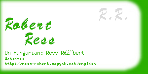 robert ress business card